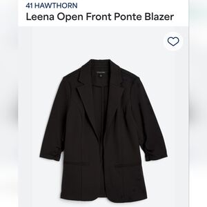 41 Hawthorn Leena Open Front Ponte Blazer NWT